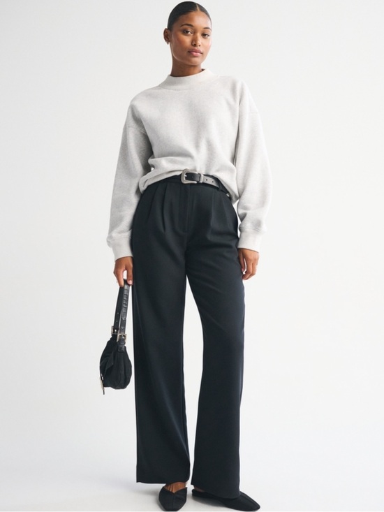 Abercrombie & Fitch Pants - Abercrombie & Fitch Black Curve Love Wide-Leg Sloane Trousers